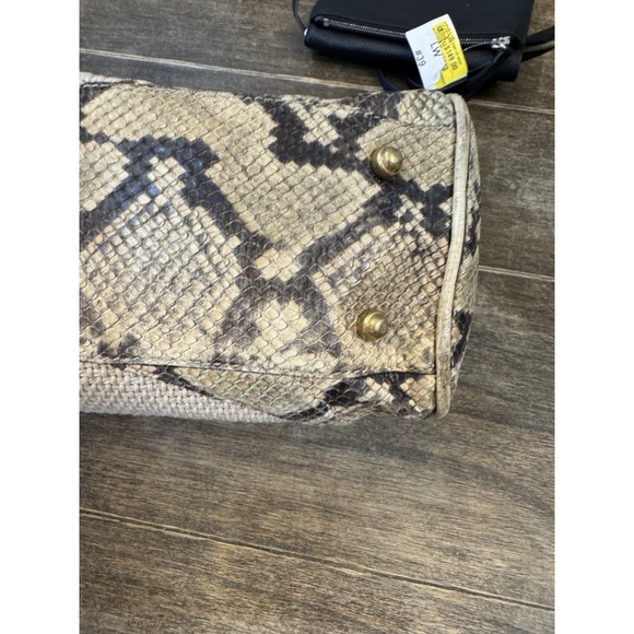 Brahmin‎ Small Caroline satchel bag in a textured canvas Snakeskin Embossed - Picture 6 of 16